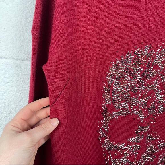 Zadig & Voltaire Red Gaby Embellished Skull Wool & Cashmere Jumper Size M - Picture 8 of 14